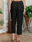 economico Fondi-Per donna Pantaloni Estivi 100% cotone Pantaloni Corti Moda Streetwear Comfort Lunghezza alla caviglia Misura del girovita medio Semplice Pizzo Comodo Confortevole Streetwear Abbigliamento quotidiano