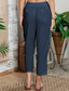 economico Fondi-Per donna Pantaloni Estivi 100% cotone Pantaloni Corti Moda Streetwear Comfort Lunghezza alla caviglia Misura del girovita medio Semplice Pizzo Comodo Confortevole Streetwear Abbigliamento quotidiano