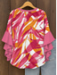 cheap Women&#039;s Floral Tops-Women&#039;s Blouse Layered Ruffle Sleeve Tops Graphic Leaf Abstract Bohemia Vintage Daily 3/4 Length Sleeve V Neck Regular Tops Daily Holiday Vacation Wear Print Yellow Red Blue Purple Green Summer