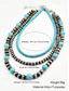 abordables Collier pour femme-Collier multicouches en perles turquoise pour femme – bijoux de style bohème du sud-ouest pour tenues décontractées, fêtes sur la plage et festivals d'été
