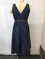 cheap Boho Dress-Women&#039;s Mini Dress Casual Dress Summer Dress Slip Dress Boho Dress Elegant Fashion Modern Daily Beach Weekend Regular Fit Color Block Sleeveless V Neck Dark Blue Summer