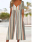 cheap Vacation Jumpsuit-Women&#039;s Normal Jumpsuit Active Floral Short Sleeve Wide Leg Round Neck Pocket Print Vacation Daily Regular Fit White Army Green Blue Summer