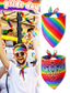 ieftine Accesorii de păr pentru femei-Eșarfă unisex cu imprimeu paisley și motive curcubeu pentru mândria - un accesoriu colorat LGBTQ+ pentru festivaluri, parade și ținute de zi cu zi