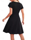 preiswerte Chiffonkleider-Damen Minikleid Cocktailkleid Kleid für Hochzeitsgäste Chiffonkleid Figurbetontes Kleid Elegant Party Stilvoll Normale Passform Einfach Kurzarm Rundhalsausschnitt Schwarz Rosa Wein Sommer