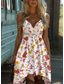 abordables Robe Boho-Femmes Mini Robe Robe d&#039;Été Robe Nuisette Robe à épaules dénudées Vacances Occasionnel Boho Extérieur Cocktail Sortir Coupe Standard Fleuri Graphique Géométrique Sans manches Col en V Noir Vert
