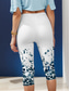 cheap Floral Print-Women&#039;s Leggings Capri Pants High Elasticity Vacation Vintage Fashion Calf-Length High Waist Graphic Leaf Printing Thermal Warm Breathable Soft Stretchy Formal Outdoor Vacation claret Earth