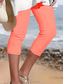 abordables Leggings unis-Femmes Pantalon capri Leggings Vacances Mode Streetwear Capris Taille haute Couleur Unie Impression Chaleur Thermique Doux Respirant Élastique Quotidien Extérieur Vacances Rouge rubis Noir Blanche