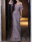 cheap Evening Dresses-Mermaid / Trumpet Quinceanera Dresses Elegant Dress Wedding Wedding Guest Sweep / Brush Train Sleeveless Halter Neck Sequined Backless with Sequin 2025