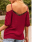 cheap Plain Tops-Women&#039;s Camisole Tank Top Solid Color Daily Casual Half Sleeve Strap Regular Tops Daily Lace Patchwork Black Red Brown Green Summer