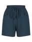 cheap Plain Cotton Linen Pant-Women&#039;s Chinos Shorts Basic Casual Short Medium Waist Plain Pocket Drawstring Comfort Outdoor Micro-elastic Vacation Street Daily Navy Black Beige Summer Spring Regular Fit