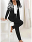 abordables Survêtements pour femmes-Femmes Actif Quotidien Sweat à capuche Survêtement Ensembles de Pantalons manche longue À capuche Fleuri Graphique Cordon de serrage Imprimé Extérieur Occasionnel Noir Bleu Marine Marron clair