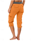 cheap Pants-Women&#039;s Cargo Pants Vacation Fashion Streetwear Calf-Length High Waist Plain Pocket Comfy Soft Comfortable Micro-elastic Outdoor Street Yellow-Brown Black White Orange Summer Regular Fit