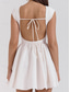 cheap Plain Dress-Women&#039;s Mini Dress Fit And Flare Dress Elegant Party Cocktail Wedding Outdoor Party Regular Fit Solid Color Sleeveless Crew Neck Black White Wine Summer