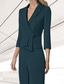 cheap Mom&#039;s Pant Suits-Women&#039;s Suits Top Mother of the Bride Elegant V Neck 3/4 Length Sleeve Included with Buttons