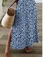 cheap Floral Dress-Women's Maxi Dress Sundress Casual Dress A Line Dress Elegant Vacation Casual Beach Holiday Regular Fit Floral Graphic Short Sleeve V Neck White Navy Blue Summer Spring