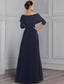 preiswerte Overalls für Mütter-Zweiteilig Overall Hosenanzug Knöchellänge Brautmutterkleid Dreiviertelarm Rundausschnitt Schulterfrei Elegant Party Formell Hochzeitsgast Stretchstoff mit Schärpe / Band