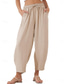 cheap Pants-Women&#039;s Chinos Fashion Streetwear Basic Full Length High Waist Plain Pocket Elastic Waistband Comfy Soft Comfortable Micro-elastic Outdoor Street Blue Brown Khaki Light Blue Summer Spring Loose Fit
