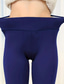 ieftine Leggings cu căptușeală din fleece-Pentru femei colanți căptușiți cu fleece Pantaloni din lână Pantaloni Jambiere Șic Stradă Casual Lungime totală Natural Simplu Talie elastică Termic cald În aer liber Sfârșit de săptămână Roșu Vin