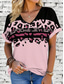 cheap Floral tee-Women&#039;s T Shirt Floral Graphic Vintage Stylish Modern Short Sleeve V Neck Regular Tops Daily Print Pink Fuchsia Green Summer Spring