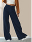 cheap Wide Leg &amp; High Waisted-Women&#039;s Wide Leg Chinos Fashion Casual Full Length High Waist Plain Pocket Comfy Soft Comfortable Micro-elastic Outdoor Street Black Blue Green Coffee Spring Fall Winter Loose Fit