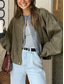 cheap Casual Jackets-Women&#039;s Casual Jacket Comfortable Breathable Pocket Buttons Casual Plain Vacation Street Casual Daily Wear Zipper Short Turndown Regular Fit Long Sleeve Outerwear Black Wine Orange Summer Spring