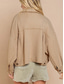 abordables Chaquetas camiseras-Mujer Chaqueta casual Cómodo Transpirable Bolsillo Botones Casual Plano Vacaciones Calle Casual Ropa Cotidiana Botonadura Simple Corto Cuello Vuelto Ajuste regular Manga Larga Ropa de calle Negro