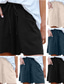 cheap Plain Cotton Linen Pant-Women&#039;s Chinos Shorts Basic Casual Short Medium Waist Plain Pocket Drawstring Comfort Outdoor Micro-elastic Vacation Street Daily Navy Black Beige Summer Spring Regular Fit
