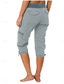 cheap Pants-Women&#039;s Cargo Pants Vacation Fashion Streetwear Calf-Length High Waist Plain Pocket Comfy Soft Comfortable Micro-elastic Outdoor Street Yellow-Brown Black White Orange Summer Regular Fit