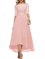 billige Gulvlengde-A-Linje Brudens Mor Klær Formell Bryllupsgjest Elegant Crew Neck Gulvlengde Chiffon Halv Erme med Ensfarget