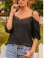 cheap Plain Tops-Women&#039;s Camisole Tank Top Solid Color Daily Casual Half Sleeve Strap Regular Tops Daily Lace Patchwork Black Red Brown Green Summer