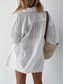 abordables Ensembles-Femmes Mode Streetwear Quotidien Ensembles de Shorts manche longue Col de chemise Couleur Unie Occasionnel Quotidien Tenue quotidienne Blanche Rose Claire Bleu Été Coupe Ample