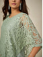 preiswerte Schicke Blusen-Damen Bluse Elegante Oberteile Spitze Patchwork Geschichtet Einfach Elegant Halbarm Rundhalsausschnitt Normale Oberteile Täglich Hochzeitsgast Salbeigrün Sommer Frühling