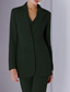 cheap Mom&#039;s Pant Suits-Jumpsuit / Pantsuit 3 Piece Pantsuit Mother of the Bride Tailored Jacket Blazer Elegant Vintage Simple Lapel Floor Length Crepe Stretch Fabric Long Sleeve with Buttons