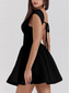 cheap Plain Dress-Women&#039;s Mini Dress Fit And Flare Dress Elegant Party Cocktail Wedding Outdoor Party Regular Fit Solid Color Sleeveless Crew Neck Black White Wine Summer
