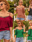cheap Plain Tops-Women&#039;s Camisole Tank Top Solid Color Daily Casual Half Sleeve Strap Regular Tops Daily Lace Patchwork Black Red Brown Green Summer
