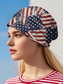 ieftine Accesorii-United States 250th Anniversary Women's American Flag Printed Toque Hat Neck Gaiter Dual Use - Patriotic style soft polyester one size fits most outdoor activities and Fourth of July celebrations