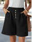 voordelige Bodems-Dames Imitatie katoenlinnen Korte broek Zomer korte broeken Strandshorts Vakantie Modieus Basic Korte Hoge taille Effen Trekkoord Zak Breed Been Comfort Voor buiten Micro-elastisch Dagelijks Strand