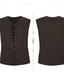 voordelige Gilets-Voor heren Vest Buiten Dagelijks Vintage Lente Herfst Veters Polyester Comfortabel Effen V-hals Normale pasvorm Donker Bruin Zwart Rood Licht Bruin Hesje