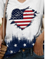 abordables Top jour de l’indépendance-Jour de l&#039;Indépendance T-Shirt Femme Patriote Quatrième Juillet Graphic Coeur Drapeau Américain Vintage Élégant Classique À Manches Courtes Col V Regular Tops Quotidien Imprimé Blanc Rose Rouge Bleu