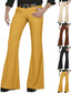 abordables Llamarada-Hombre Pantalones pantalones de traje Pantalones de Pana Pantalones acampanados Chinos Bolsillo Botones Plano Comodidad Diario Negocio Trabajo Moda Estilo clásico Amarillo Verde Ejército Microelástico