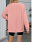 cheap Plain Tops-Women&#039;s Blouse Solid Color Stylish Casual Long Sleeve Crew Neck Regular Tops Daily Pink Blue Khaki Gray Summer Spring
