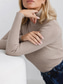 cheap Solid Colors-Women&#039;s Blouse Solid Color Tropical Stylish Casual Long Sleeve Turtleneck Regular Tops Daily Black White Pink Wine Khaki Spring Fall Winter