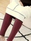 ieftine Leggings cu căptușeală din fleece-Pentru femei colanți căptușiți cu fleece Pantaloni din lână Pantaloni Jambiere Șic Stradă Casual Lungime totală Natural Simplu Talie elastică Termic cald În aer liber Sfârșit de săptămână Roșu Vin