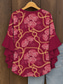 billige Blomstrete topper-Dame Bluse Blomstret Grafisk Elegant Daglig Fritid 3/4 ermer V-hals Vanlige topper Daglig Ferie Trykt mønster Gul Rød Blå Lilla Grønn Sommer Vår Høst