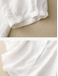 abordables Chemises-Femmes Faux coton lin Boutons Couleur Unie Élégant Basique Occasionnel Manche 3/4 Col de chemise Hauts Réguliers Quotidien Blanche Rose Claire Bleu clair Été