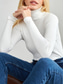 cheap Solid Colors-Women&#039;s Blouse Solid Color Tropical Stylish Casual Long Sleeve Turtleneck Regular Tops Daily Black White Pink Wine Khaki Spring Fall Winter