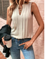 economico Canotta Semplice-Per donna Canotta a canotta Tinta unica Quotidiano Casual Senza Maniche Scollo a V Top Regolari Quotidiano Viola Verde Albicocca Grigio Estate Primavera