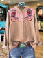 cheap Floral Tops-Women&#039;s Shirt Floral Graphic Western Casual Long Sleeve Shirt Collar Regular Tops Work Daily Buttons Print Blush Pink Yellow Red Spring Fall Winter
