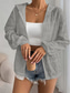 cheap Coats &amp; Trench Coats-Women&#039;s Casual Jacket Breathable Comfortable Zipper Casual Plain Vacation Street Casual Daily Wear Zipper Regular Hooded Regular Fit Long Sleeve Outerwear Black White Purple Summer Spring