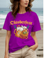 cheap Humor&amp;Quotes tee-Oktoberfest Women&#039;s T Shirt Graphic Letter Vintage Stylish Classic Short Sleeve Crew Neck Round Neck Regular Tops Daily Weekend Print Black White Yellow Red Blue Summer Spring